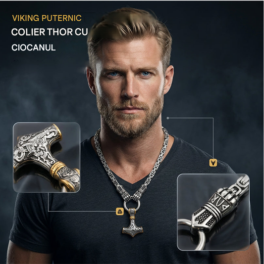 ⚡50% reducere 🔥 Colierul Ciocanul Viking al lui Thor