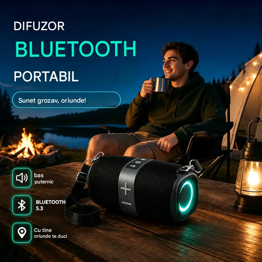 🥳 OFERTĂ DE NERATAT 2026 ❤️Boxă Bluetooth portabilă cu bas puternic