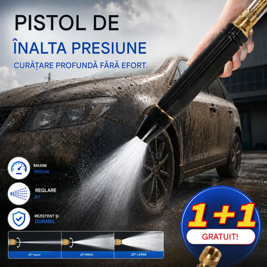 Ultima zi cu reducere de 55%: 🔥【2 set 114 lei】Pistol de spălat cu presiune pentru uz casnic