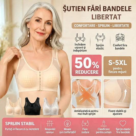 🔥Cumpără 1, primești 2 gratuit 【S-5XL】【3 bucăți】Sutien sport respirabil, neelastic, pentru femei