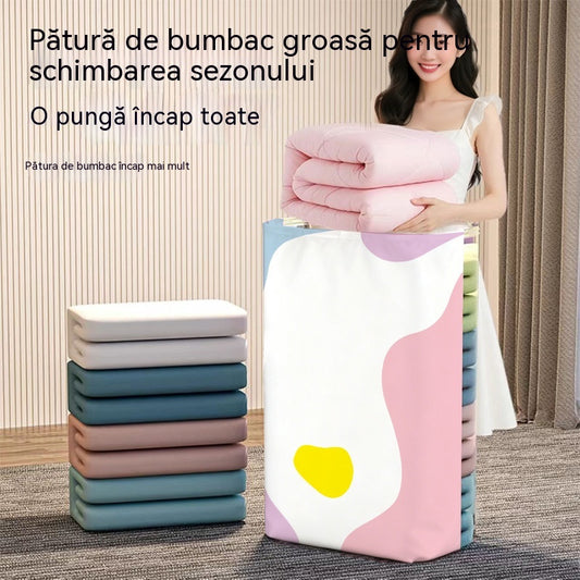 🧳【Set de 5 piese】💨 Pungă mare de depozitare sub vid, compresibilă: nu necesită pompă, este etanșă și ideală pentru a economisi spațiu în valize și acasă ✈️