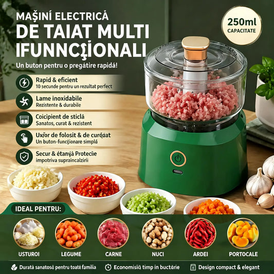 🔥 🥩⚡ Mașină de tocat carne electrică de mare capacitate: puternică, rapidă și ușor de utilizat | Ideală pentru bucătăriile de acasă și mesele preparate acasă🍔🌮