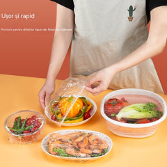 🔥【100 buc】Capac de unică folosință pentru prospețime, protecție rapidă și ușoară a alimentelor