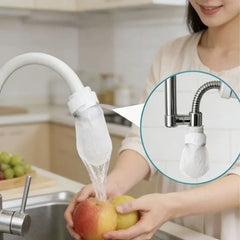🚰 150 filtre + 30 benzi Velcro ✨ Filtru anti-stropire pentru baterie de bucătărie | Filtrează sedimentele, rugina și impuritățile în câteva secunde 💧