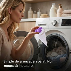 🌀6 bucăți 124 lei✨ Filtru plutitor pentru mașina de spălat – Capturează scamele, părul și părul de animale la fiecare spălare🧺