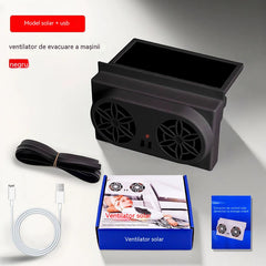 50% REDUCERE🌀Ventilator auto cu energie solară