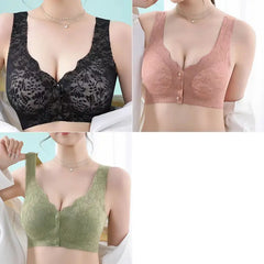 🔥【Pachet de 3】 💕 Sutien de damă cu închidere în față, model dantelă ✨