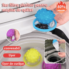 🏠🏆【6 buc】💦Filtru pentru reziduuri de rufe, bilă de curățare a rufelor