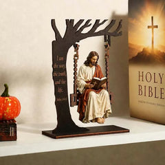 【2 buc】Ornament religios de perete cu Iisus Hristos, decorațiune creștină suspendată cu detalii retro pentru casă, cadou cu binecuvântare