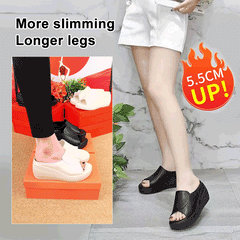 🔥👡 Sandale elegante din piele naturală pentru femei, cu platformă și talpă moale