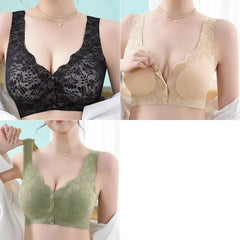 🔥【Pachet de 3】 💕 Sutien de damă cu închidere în față, model dantelă ✨