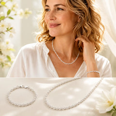 ✨💖Colier + Brățară 💖 Set Combinat Bijuterii Modă 🍃