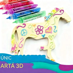 🎁【Cumpără 1, primești 1 gratuit】Stilou de imprimare 3D pentru copii: Pictură cu bule de popcorn (DIY)
