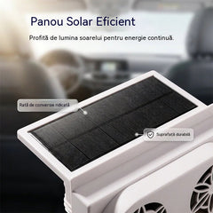 50% REDUCERE🌀Ventilator auto cu energie solară