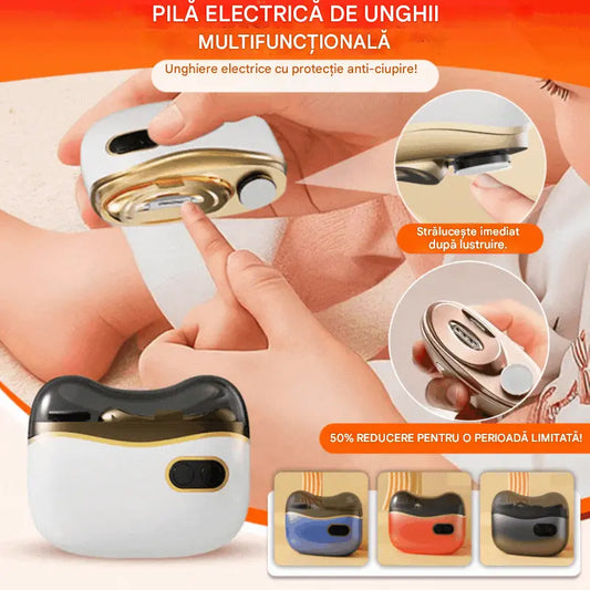 ✂️💅🔥 Pilă de unghii electrică multifuncțională, unghier electric cu protecție anti-ciupire