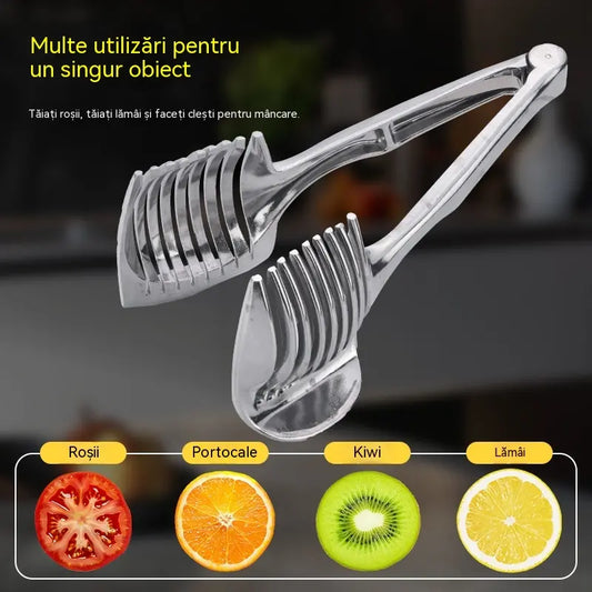 🍅Feliator manual de bucătărie din oțel inoxidabil | Ghid pentru tăieri uniforme de roșii, lămâi, ceapă și multe altele