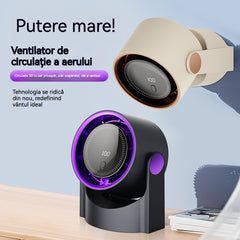 🧊✨ Nou ventilator de birou tip turbină, fără pale (se poate monta și pe perete)