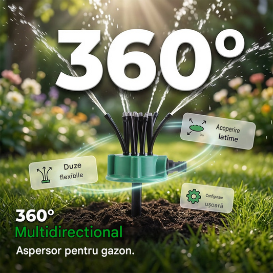 ✨Aspersor automat de grădină cu capete multiple la 360°