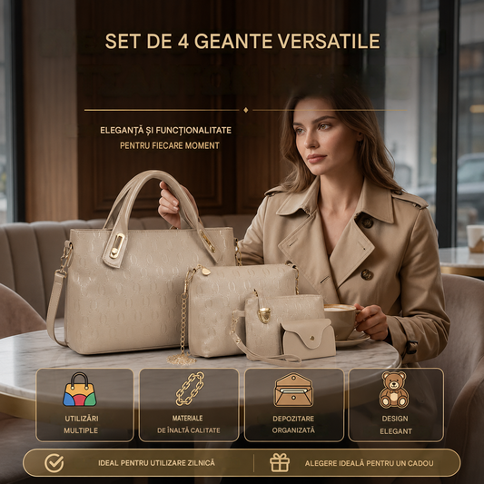 👜 Set nou de 4 genți de damă 2026 | Genți elegante și versatile pentru fiecare zi