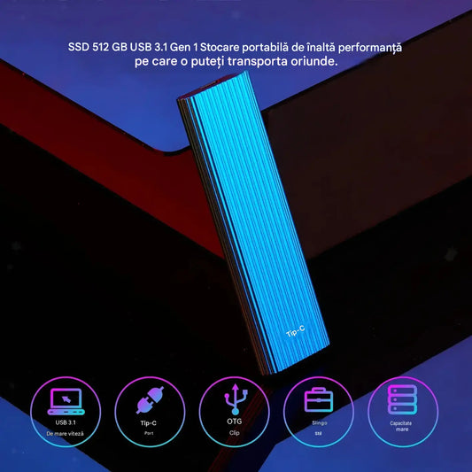 🏆Ofertă limitată în timp⚡ 🔥Mini unitate SSD portabilă de mare capacitate, tip C, de 16 TB