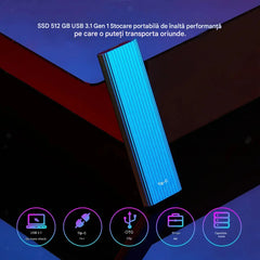 🏆Ofertă limitată în timp⚡ 🔥Mini unitate SSD portabilă de mare capacitate, tip C, de 16 TB