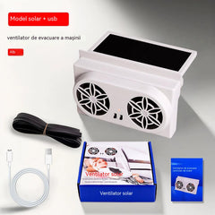50% REDUCERE🌀Ventilator auto cu energie solară