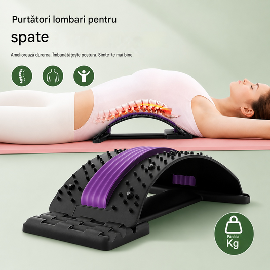 Magnet 3 în 1 pentru ameliorarea durerii, acupresiune și tracțiune, terapie magnetică, acupunctură, masaj, manometru de presiune lombară