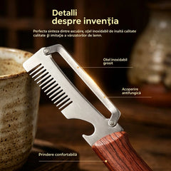✅Cumpără 2, primești 2 gratuit (4 cuțite)🧅🔪 Curățător de bucăți multifuncțional 3 în 1: Curățează, toacă și deschide sticle! 🔥