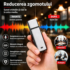 Reportofon USB portabil de înaltă rezoluție cu reducere a zgomotului