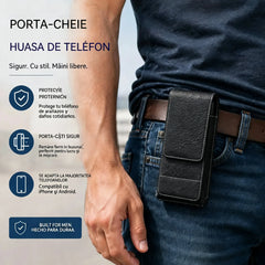 🔥Husă de telefon mobil cu clemă pentru curea – Închidere magnetică, durabilă și cu slot pentru card