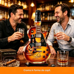 Sticlă de whisky în formă de chitară electrică – Model retro rock n' roll legendar, cadou premium din sticlă pentru bărbați și baruri