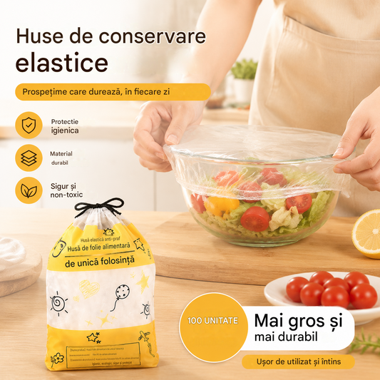 🔥【400 buc】Capac de unică folosință pentru prospețime, de calitate alimentară