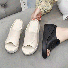 🔥👡 Sandale elegante din piele naturală pentru femei, cu platformă și talpă moale