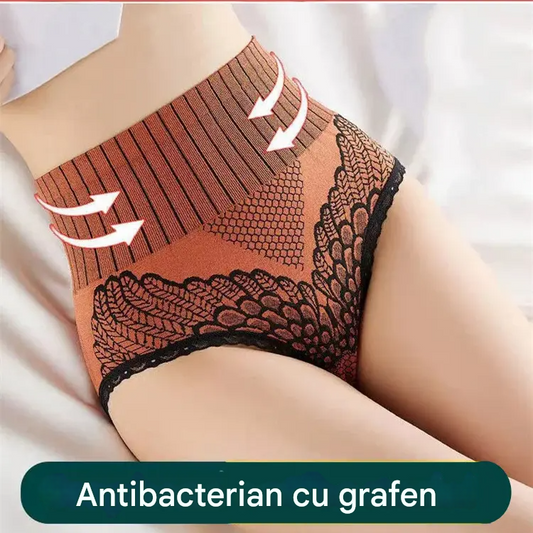 💘【7 bucăți】Slip de damă, cu controlul burticii, care ridică fundul, respirabil, din grafen