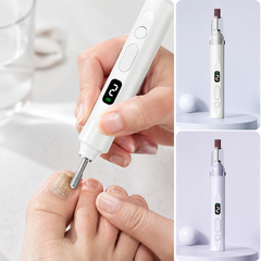 💅Pilă electrică de unghii 2 în 1 cu lampă LED (lampă de uscare + 5 capete de lustruire)