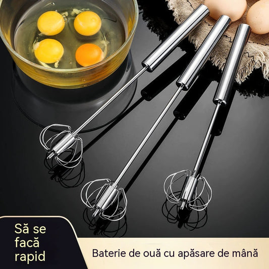 【set de 2】 Tel de ouă semiautomat din oțel inoxidabil