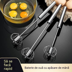【set de 2】 Tel de ouă semiautomat din oțel inoxidabil