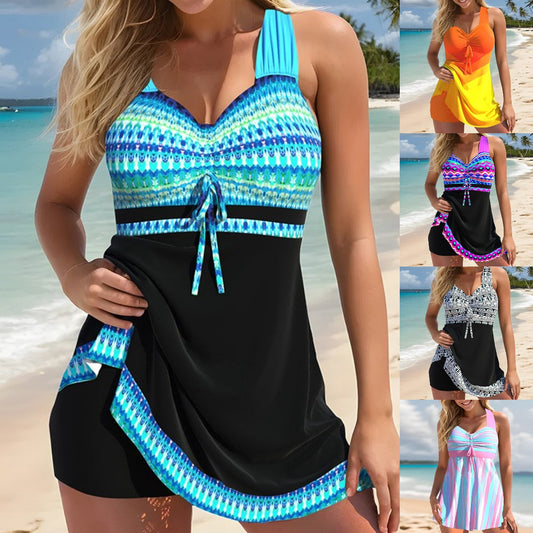 🏖️【S-5XL】Set costume de baie imprimat pentru femei 2026【Top + Pantaloni】