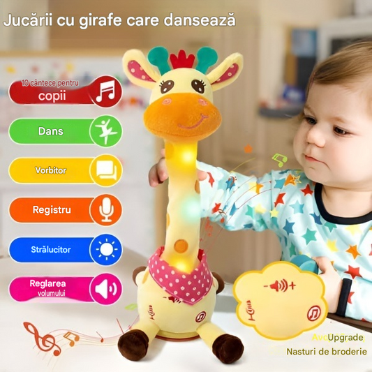 🦒👼O girafă de pluș interactivă, 🎵 o mică companion drăguță care va cânta împreună cu tine.
