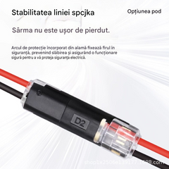 🥳50% reducere! ⏰ 【1000 bucăți în stoc】Conector de cablu fără dezizolare, cu clemă de blocare, închidere sigură și suprafață antiderapantă ⚡️