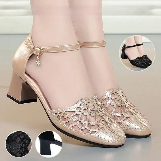 Reducere de 50%💞【35–40】Sandale elegante în stil franțuzesc cu toc mic, model nou ✨