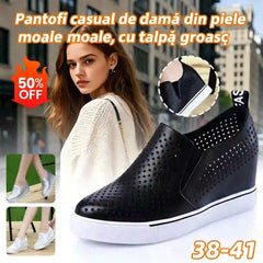 🔥【Cost per pereche 164 LEI.】【34-41】🔥Pantofi casual de damă vara 2026 din piele moale cu talpă groasă