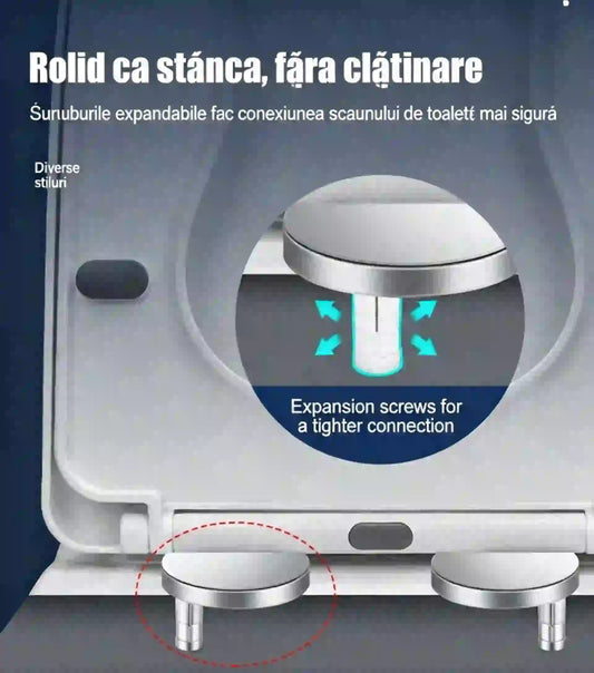 🚽【2 perechi, în total 4 bucăți】Accesorii universale pentru baie ----💦✨Cleme cu șurub pentru fixarea capacului de toaletă.