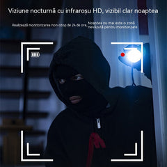 Cameră de înaltă definiție cu interfon bidirecțional cu vedere nocturnă în infraroșu, monitorizare inteligentă a casei WiFi wireless de la distanță