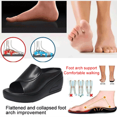 🔥👡 Sandale elegante din piele naturală pentru femei, cu platformă și talpă moale