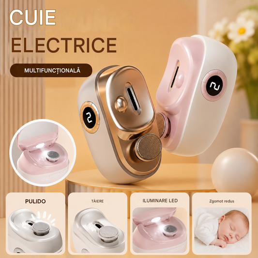 Pilă de unghii electrică multifuncțională, unghier electric cu protecție anti-ciupire