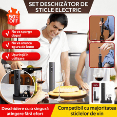 🍷Set deschizător electric de vinuri🎁 Cadoul perfect pentru cineva care iubește vinul.