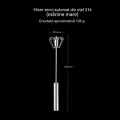 🎁Cumpără 1, primești 1 gratuit🎁Tel de ouă semiautomat din oțel inoxidabil