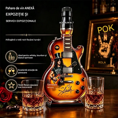 Sticlă de whisky în formă de chitară electrică – Model retro rock n' roll legendar, cadou premium din sticlă pentru bărbați și baruri