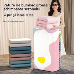 🧳【Set de 5 piese】💨 Pungă mare de depozitare sub vid, compresibilă: nu necesită pompă, este etanșă și ideală pentru a economisi spațiu în valize și acasă ✈️
